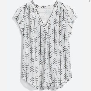 White and black blouse